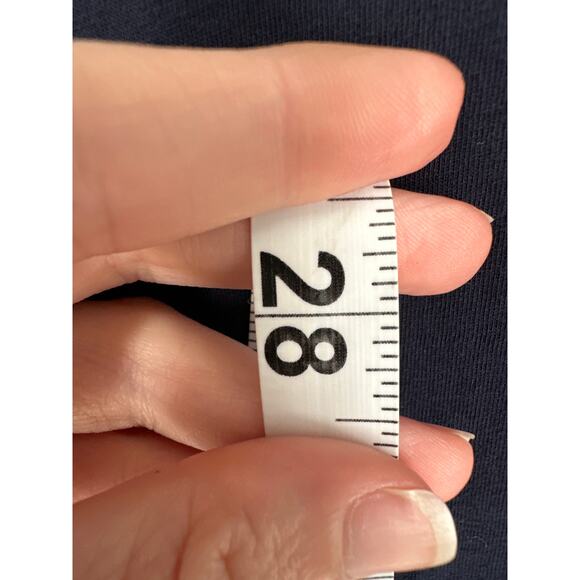 Talbots Top Womens Small Navy Blue Floral Embroidered Boho Cottage Tunic Cotton - Picture 7 of 8